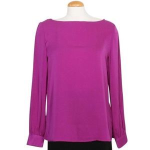 Ralph Lauren long sleeve fuchsia blouse, boatneck